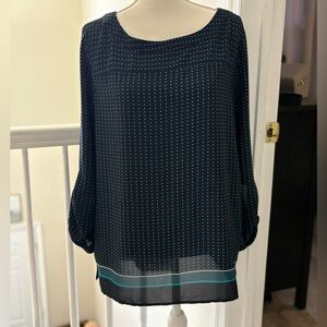 Loft tunic blouse navy